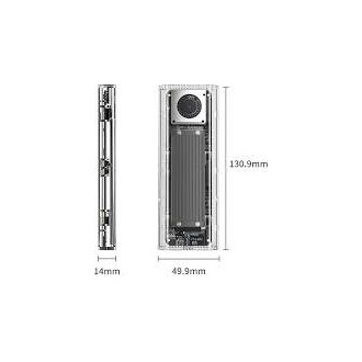 Orico TCM2-G20 M.2 2280 PCIe NVMe USB-C 3.2 Gen2×1 külső ház átlátszó-ezüst