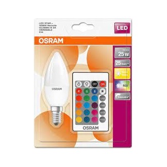 Osram Star+ 250lm RGBW E14 gyertya LED fényforrás