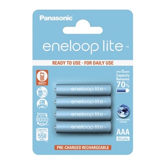 Panasonic eneloop Lite AAA (LR03) 550mAh NiMH akkumulátor 4db