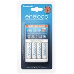 PANASONIC ENELOOP PRO akkutöltő 240V, intelligens töltés + 4db 2500mAh AA elem, FEKETE
