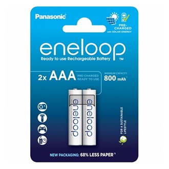 PANASONIC ENELOOP PRO elem (AAA, BK-4MCDE/2BE, 1.2V, 800mAh Ni-MH, újratölthető) 2db/csomag