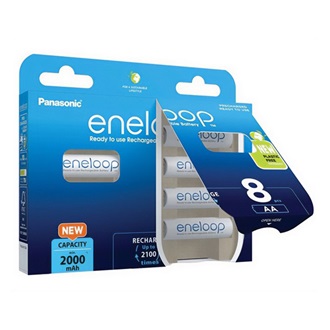 PANASONIC ENELOOP elem (AA, BK-3MCDE, 1.2V, 2000mAh Ni-MH, újratölthető) 8db/csomag