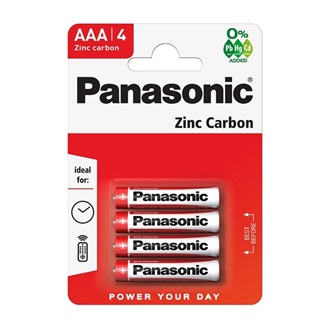 Panasonic AAA (LR03) cink-szén elem 4db