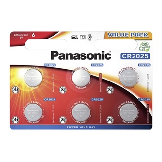 Panasonic gomb (CR2025 ) Li elem 6db