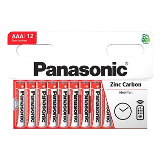 Panasonic AAA (LR03) cink-szén elem 12db