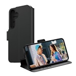 PANZERGLASS CARE WALLET tok álló, bőr hatású (FLIP, oldalra nyíló, asztali tartó, kameravédő) FEKETE