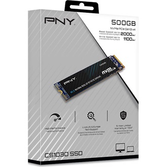 PNY CS1030 500GB PCIe x4 (3.0) M.2 2280 SSD fekete