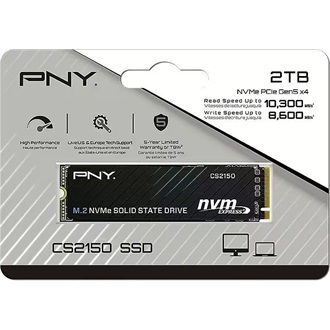 PNY CS2150 2TB PCIe x4 (5.0) M.2 2280 SSD fekete