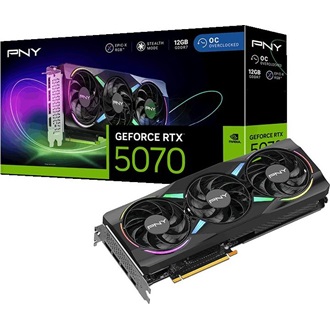 PNY GeForce RTX 5070 ARGB EPIC-X Overclocked Triple Fan 12GB GDDR7 192-bit grafikus kártya