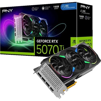 PNY GeForce RTX 5070 Ti ARGB Overclocked Triple Fan 16GB GDDR7 256-bit grafikus kártya