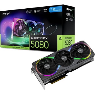 PNY GeForce RTX 5080 Overclocked Triple Fan 16GB GDDR7 256-bit grafikus kártya