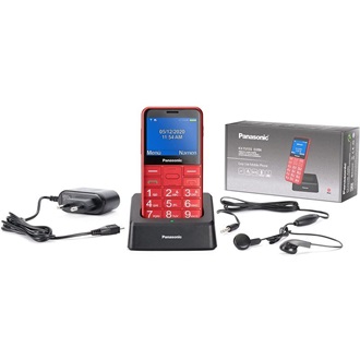 Panasonic KX-TU155 Senior mobiltelefon piros