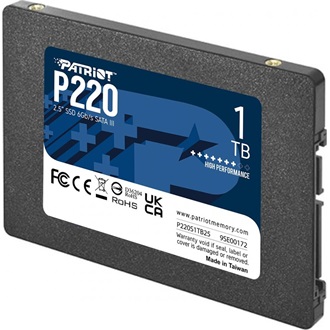 Patriot P220 1TB SATA3 2,5" SSD szürke