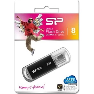 Silicon Power 8GB Ultima II-I USB-A 2.0 pendrive BOX fekete