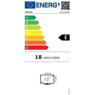Philips 243V7QJABF 23.8" IPS LED monitor fekete