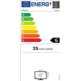 Philips 346B1C 34" ívelt VA LED monitor fekete 100Hz