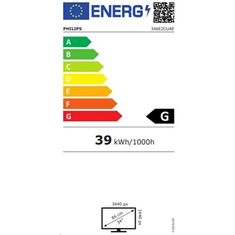 Philips 346E2CUAE 34" ívelt VA LED monitor fekete 100Hz FreeSync Premium