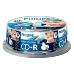 Philips CD-R80IWx25 cake CD-R írható CD lemez 700MB nyomtatható 25db