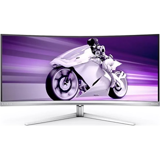 Philips Evnia 34M2C8600 34" ívelt QD-OLED gaming monitor fehér-ezüst 175Hz (USB-C: 90W; KVM)