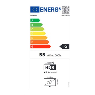 Philips Evnia 34M2C8600 34" ívelt QD-OLED gaming monitor fehér-ezüst 175Hz (USB-C: 90W; KVM)