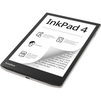 PocketBook InkPad 4 7.8" E-Ink Carta 1200 vízálló e-book olvasó ezüst-fekete (Stardust Silver; IPX8)