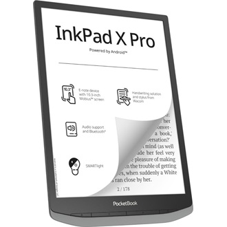 PocketBook InkPad X 10.3" E-Ink Carta Mobius e-book olvasó szürke (Linux 3.10.65)