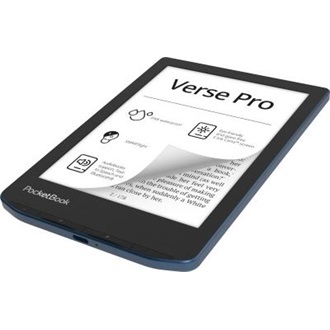 PocketBook Verse Pro 6" E-Ink Carta vízálló e-book olvasó fekete-kék IPX8 (Azure)