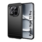 Poco M8 Pro / Redmi Note 15 Pro Plus 5G GIGAPACK Szilikon telefonvédő ütésállóság, karbon minta, FEKETE