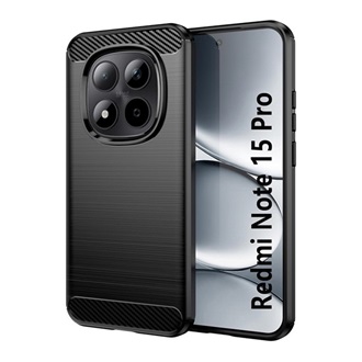 Poco M8 Pro / Redmi Note 15 Pro Plus 5G GIGAPACK Szilikon telefonvédő ütésállóság, karbon minta, FEKETE