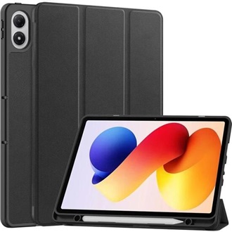 Poco Pad M1 / Redmi Pad 2 Pro GIGAPACK Tok álló, bőr hatású aktív FLIP, ceruza tartó, FEKETE