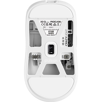 Pulsar X2 CrazyLight optikai vezeték nélküli gaming egér fehér