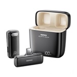 REMAX K13 bluetooth mikrofon Type-C, zajszűrő + töltőtok, FEKETE