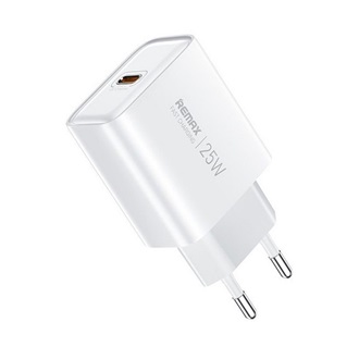 REMAX KIDDY hálózati töltő Type-C aljzat 25W, PD gyorstöltő, FEHÉR