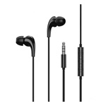 REMAX RW-108 fülhallgató SZTEREO 3.5mm jack, hangerő szabályzó, FEKETE