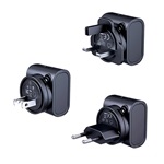 REMAX utazó töltő Type-C aljzat 30W, US, FEKETE