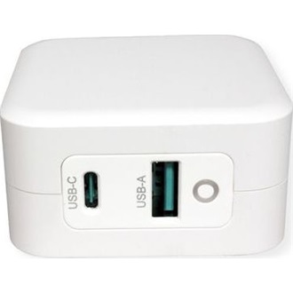 ROLINE Fali töltő, 1x USB3.0 Type-A + 1x USB Type-C, 65W, fehér
