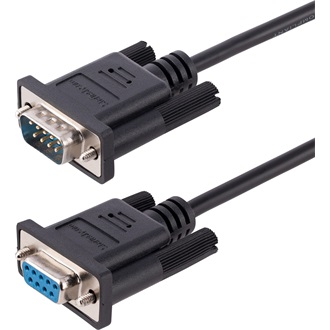 StarTech Serial RS-232 DB9 -> Serial RS-232 DB9 M/F adatkábel 3m fekete Null Modem