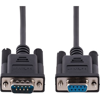 StarTech Serial RS-232 DB9 -> Serial RS-232 DB9 M/F adatkábel 3m fekete Null Modem