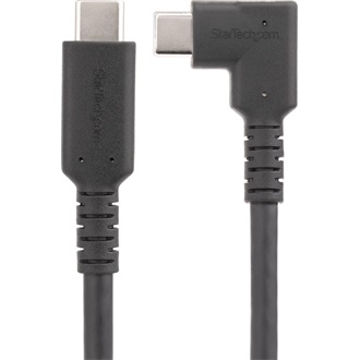 StarTech USB-C / Thunderbolt -> M/M adatkábel 2m fekete egyenes/90^ jobb