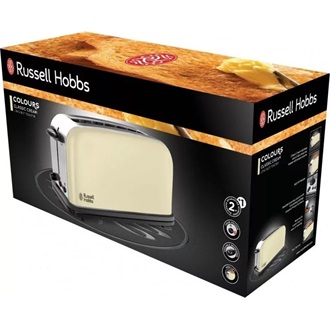 RUSSELL HOBBS 21395-56/RH Colours Plus+ krém hosszúszeletes 2-szeletes kenyérpirító, 1 betöltőnyílás