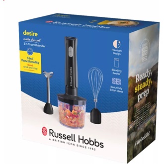 RUSSEL HOBBS DESIRE 27141-56/RH 3 az 1-ben botmixer, Matte Charcoal, turmix/habverő/aprító