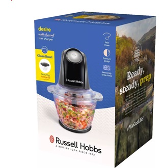 RUSSEL HOBBS Desire 27131-56/RH mini aprító, Matte Charcoal, kompakt asztali aprító