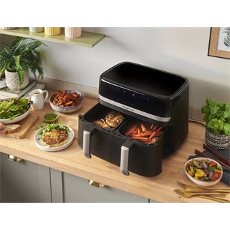 RUSSEL HOBBS SatisFry 27680-56/RH dupla kosaras 9 L Airfryer, fekete/pezsgő