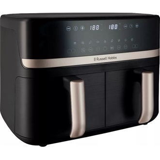 RUSSEL HOBBS SatisFry 27680-56/RH dupla kosaras 9 L Airfryer, fekete/pezsgő