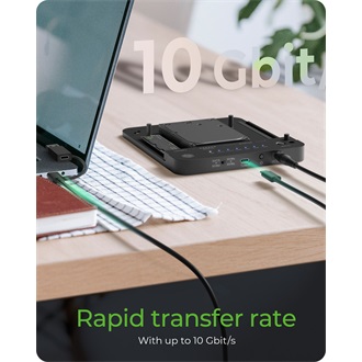 Raidsonic Clone- & DockingStation 2.5"/3.5" SATA / m.2 NVMe SATA3 / PCIe NVMe  dokkoló fekete