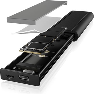 Raidsonic ICY BOX IB-1807MT-C31 M.2 2280 PCIe NVMe USB-C 3.2 Gen2×2 külső ház fekete