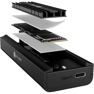 Raidsonic ICY BOX IB-180MC-C31 M.2 2280 PCIe NVMe / SATA3 USB3.2 Gen 2×1 C külső ház fekete