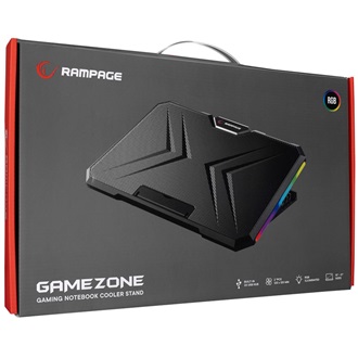 Rampage AD-RC12 GameZone notebook hűtőpad / állvány fekete