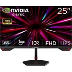 Rampage Crimson CR25R300F 24.5" IPS LED gaming monitor fekete-piros 300Hz G-Sync / FreeSync Premium