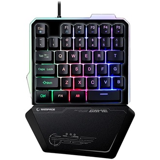 Rampage KB-R24 X-MINI USB egykezes gaming billentyűzet fekete